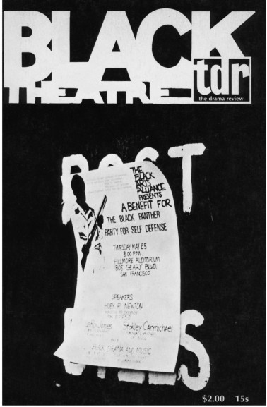 Cover, Black Revolutionary Theater, Special issue of The Drama Review, Summer 1968